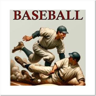 Vintage Baseball Poster Posters and Art